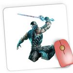 PC, gaming si accesorii - Periferice PC - Mousepad - Mousepad Gaming Mortal Kombat Blue Sword Boy Master Fight, 21x19 cm - Infinity.ro