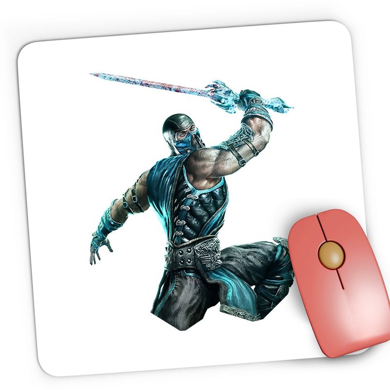 PC, gaming si accesorii - Periferice PC - Mousepad - Mousepad Gaming Mortal Kombat Blue Sword Boy Master Fight, 21x19 cm - Infinity.ro
