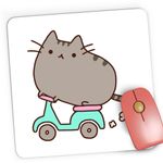 PC, gaming si accesorii - Periferice PC - Mousepad - Mousepad Gaming Pusheen Cat Scuter Pisica Valentine's Day Love, 21x19 cm - Infinity.ro