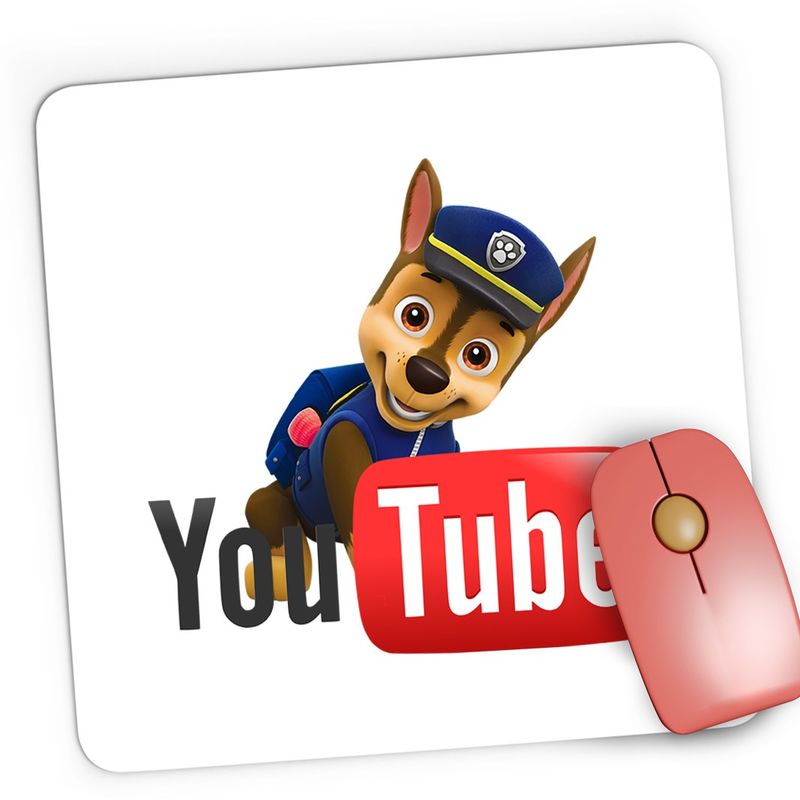 PC, gaming si accesorii - Periferice PC - Mousepad - Mousepad Gaming Paw Patrol Youtube Creator Politist Youtuber, 21x19 cm - Infinity.ro