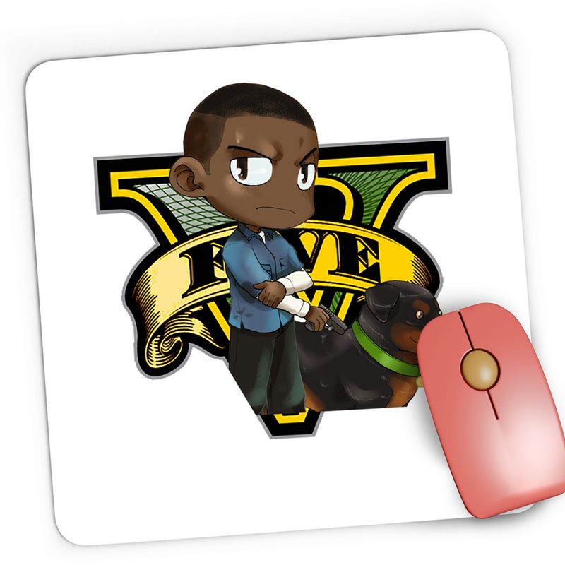 PC, gaming si accesorii - Periferice PC - Mousepad - Mousepad Gaming Grand Theft Auto Franklin GTA, 21x19 cm - Infinity.ro