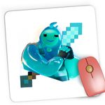 PC, gaming si accesorii - Periferice PC - Mousepad - Mousepad Gaming Rippley Fortnite Minecraft Sabie Diamond, 21x19 cm - Infinity.ro