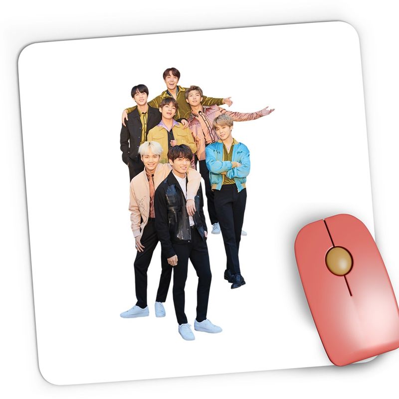PC, gaming si accesorii - Periferice PC - Mousepad - Mousepad Gaming BTS All Gang Bangtan Boys, 21x19 cm - Infinity.ro