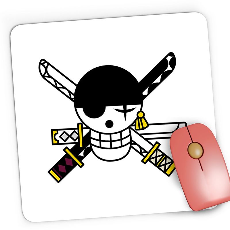 PC, gaming si accesorii - Periferice PC - Mousepad - Mousepad Gaming Zoro Roronoa Logo One Piece Flag Emblem, 21x19 cm - Infinity.ro