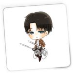 PC, gaming si accesorii - Periferice PC - Mousepad - Mousepad Gaming Captain Levi Attack on Titan AOT Bebe Anime, 21x19 cm - Infinity.ro