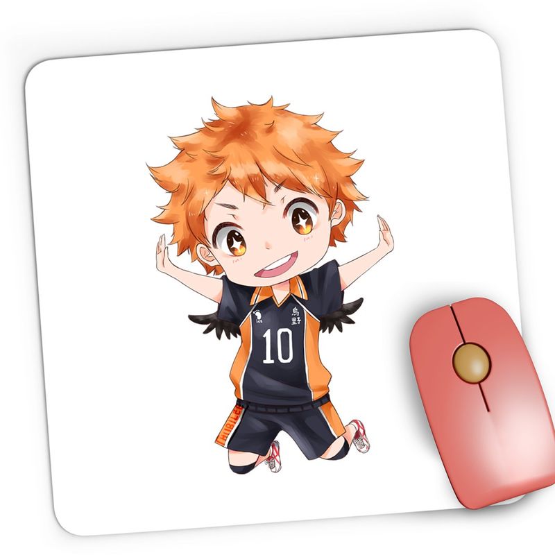PC, gaming si accesorii - Periferice PC - Mousepad - Mousepad Gaming Haikyuu Hinata Chibi Volei Game Haikyu!!, 21x19 cm - Infinity.ro