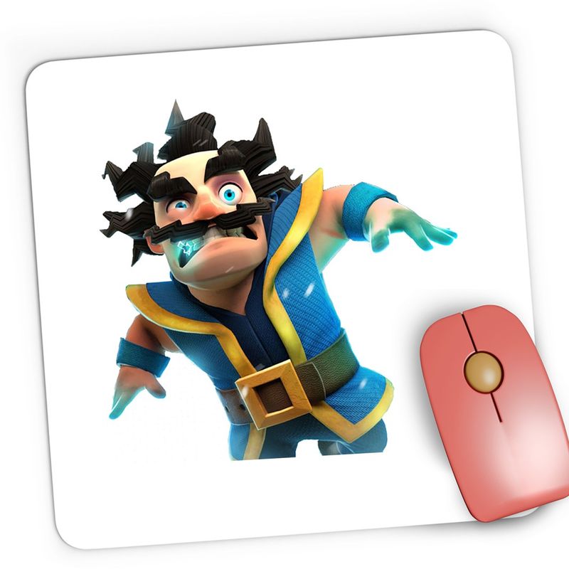 PC, gaming si accesorii - Periferice PC - Mousepad - Mousepad Gaming Electro Wizard Clash Royale GTA, 21x19 cm - Infinity.ro