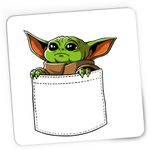 PC, gaming si accesorii - Periferice PC - Mousepad - Mousepad Gaming Baby Yoda White Pocket, Star Wars, 21x19 cm - Infinity.ro