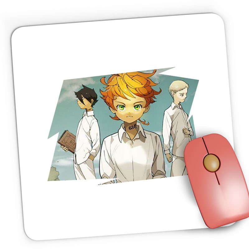 PC, gaming si accesorii - Periferice PC - Mousepad - Mousepad Gaming The Promised Neverland Emma Norman Ray Anime, 21x19 cm - Infinity.ro