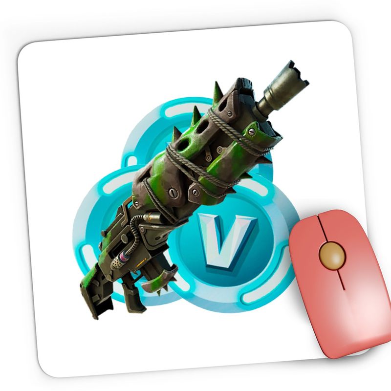 PC, gaming si accesorii - Periferice PC - Mousepad - Mousepad Gaming Prima Rifle Gun VBucks Fortnite, 21x19 cm - Infinity.ro