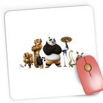 PC, gaming si accesorii - Periferice PC - Mousepad - Mousepad Gaming Kung Fu Panda Toata Echipa Luptatori Minecraft, 21x19 cm - Infinity.ro