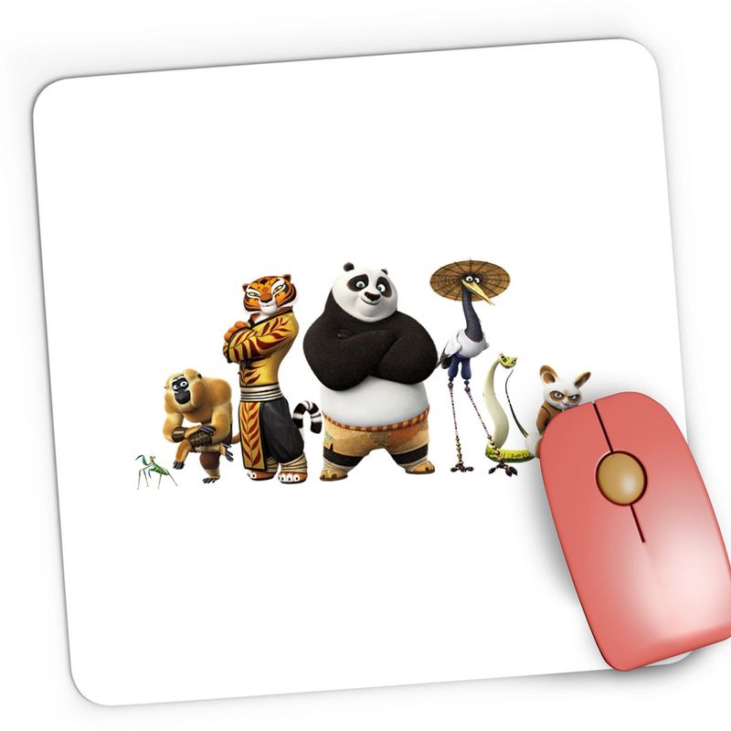 PC, gaming si accesorii - Periferice PC - Mousepad - Mousepad Gaming Kung Fu Panda Toata Echipa Luptatori Minecraft, 21x19 cm - Infinity.ro