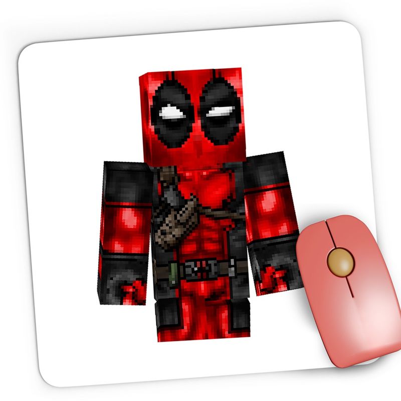 PC, gaming si accesorii - Periferice PC - Mousepad - Mousepad Gaming Deadpool Minecraft Roblox Skin, 21x19 cm - Infinity.ro