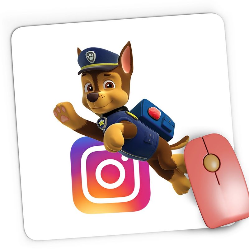 PC, gaming si accesorii - Periferice PC - Mousepad - Mousepad Gaming Paw Patrol Instagram Creator Insta Politist, 21x19 cm - Infinity.ro