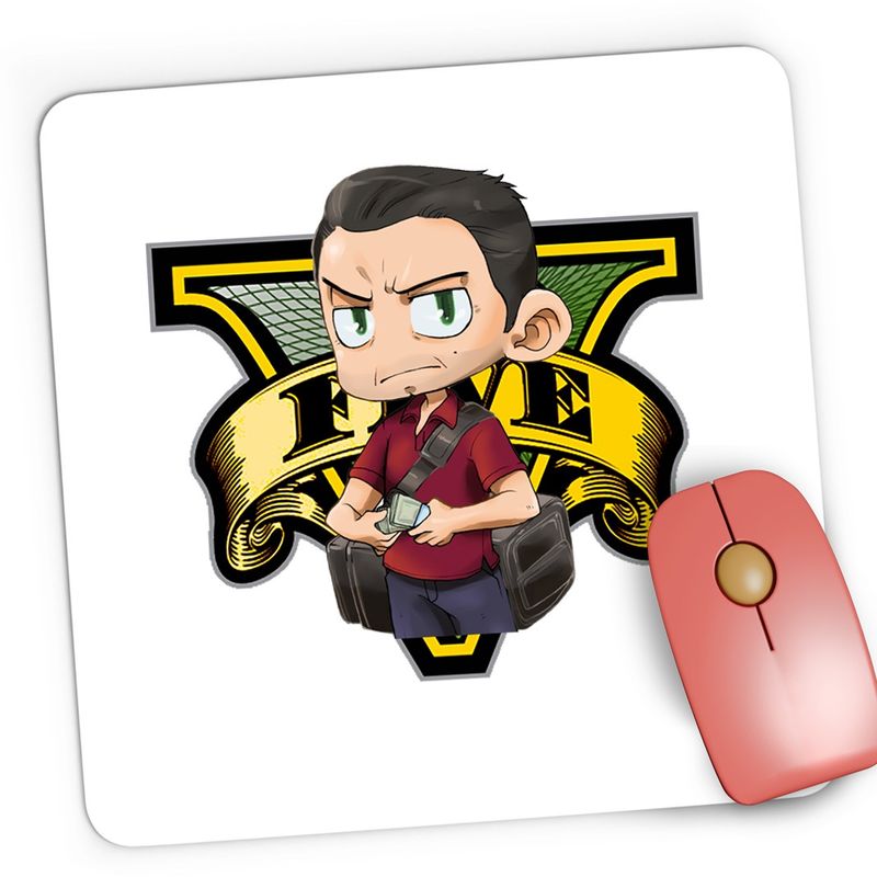 PC, gaming si accesorii - Periferice PC - Mousepad - Mousepad Gaming Michael GTA V, 21x19 cm - Infinity.ro