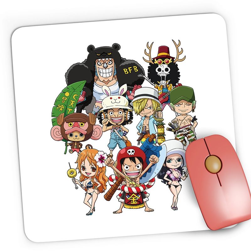 PC, gaming si accesorii - Periferice PC - Mousepad - Mousepad Gaming One Piece All Crew Gang Echipaj Zoro, 21x19 cm - Infinity.ro
