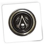 PC, gaming si accesorii - Periferice PC - Mousepad - Mousepad Gaming Assassin's Creed Silver Coin Skull, 21x19 cm - Infinity.ro