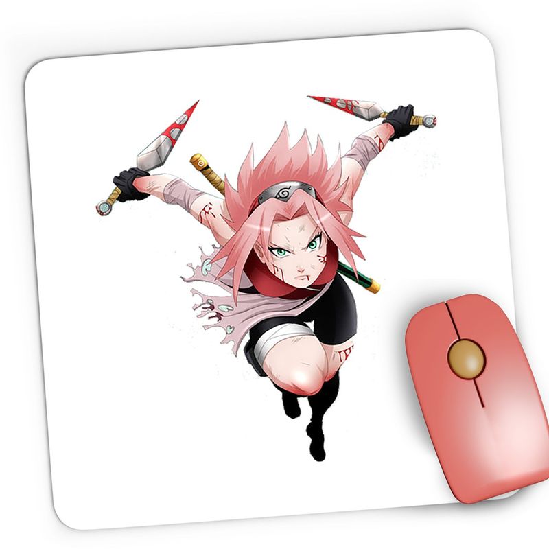 PC, gaming si accesorii - Periferice PC - Mousepad - Mousepad Gaming Naruto Sakura Haruno Karate Girl Anime, 21x19 cm - Infinity.ro