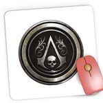 PC, gaming si accesorii - Periferice PC - Mousepad - Mousepad Gaming Assassin's Creed Silver Coin Skull, 21x19 cm - Infinity.ro