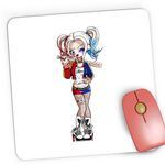 PC, gaming si accesorii - Periferice PC - Mousepad - Mousepad Gaming Joker Harley Quinn Queen Gangster Bad Girl, 21x19 cm - Infinity.ro