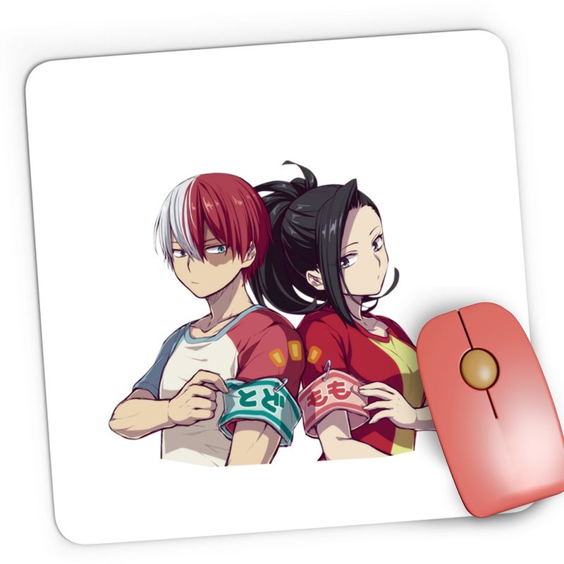PC, gaming si accesorii - Periferice PC - Mousepad - Mousepad Gaming Hero Academia Todoroki Momo Love Couple Anime, 21x19 cm - Infinity.ro