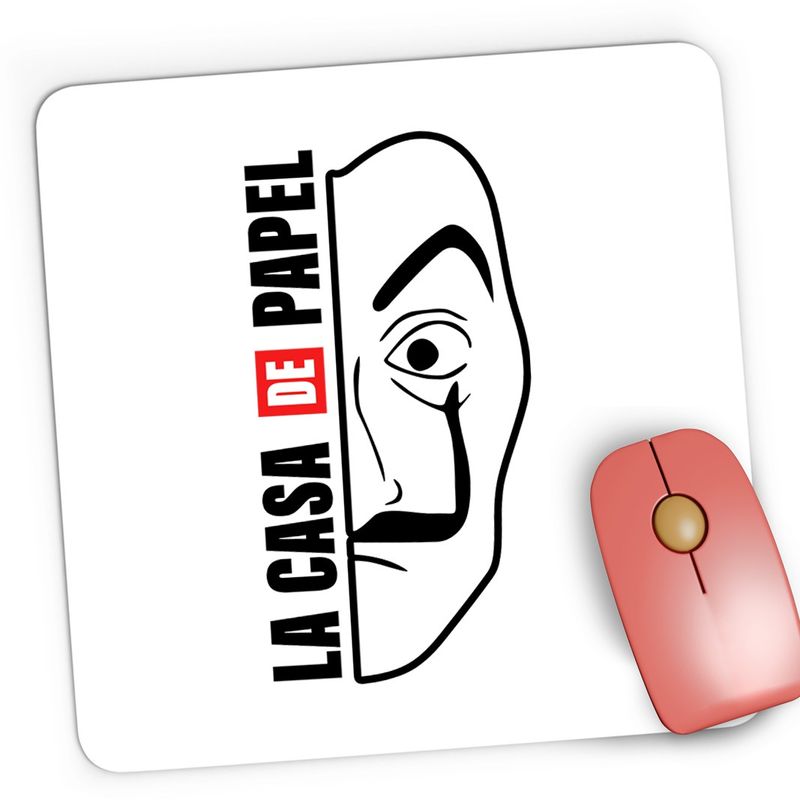 PC, gaming si accesorii - Periferice PC - Mousepad - Mousepad Gaming La Casa de Papel Mask Love Gift, 21x19 cm - Infinity.ro