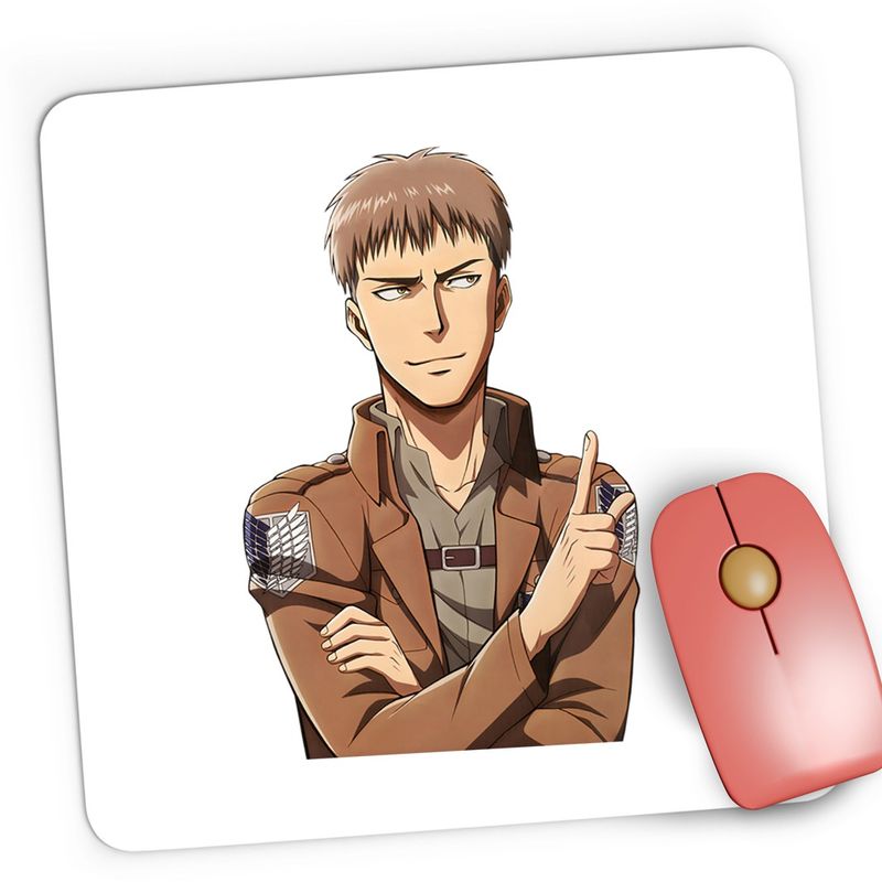 PC, gaming si accesorii - Periferice PC - Mousepad - Mousepad Gaming Attack on Titan Jean Kirschtein AOT Anime Manga, 21x19 cm - Infinity.ro