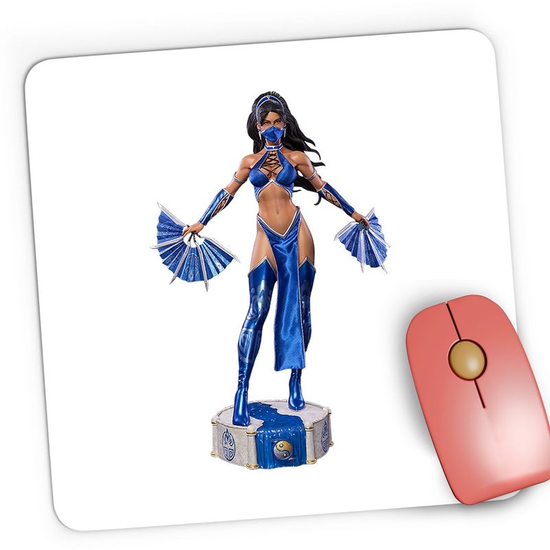 PC, gaming si accesorii - Periferice PC - Mousepad - Mousepad Gaming Mortal Kombat Kitana Mileena Evantai Video Player, 21x19 cm - Infinity.ro