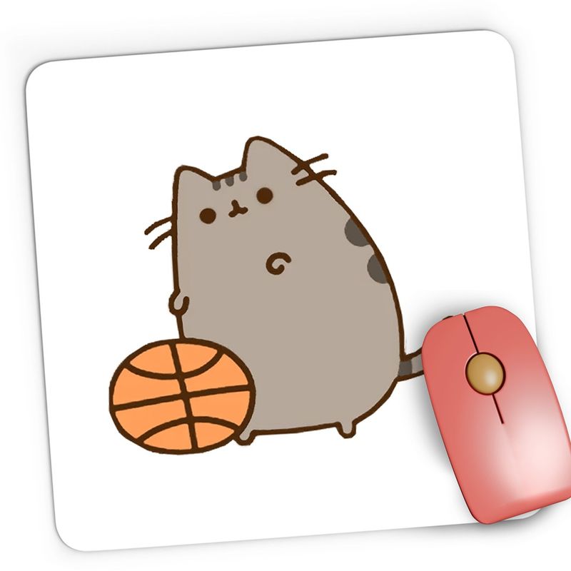 PC, gaming si accesorii - Periferice PC - Mousepad - Mousepad Gaming Pusheen Cat Minge Basket Pisica Plus, 21x19 cm - Infinity.ro
