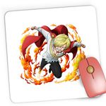 PC, gaming si accesorii - Periferice PC - Mousepad - Mousepad Gaming Sanji Vinsmoke One Piece Black Leg, 21x19 cm - Infinity.ro