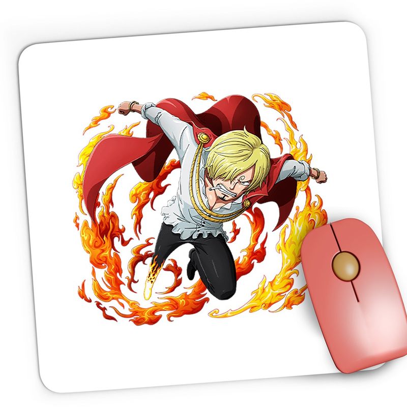 PC, gaming si accesorii - Periferice PC - Mousepad - Mousepad Gaming Sanji Vinsmoke One Piece Black Leg, 21x19 cm - Infinity.ro