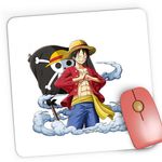 PC, gaming si accesorii - Periferice PC - Mousepad - Mousepad Gaming One Piece Steag Pirati Monkey D Luffy, 21x19 cm - Infinity.ro