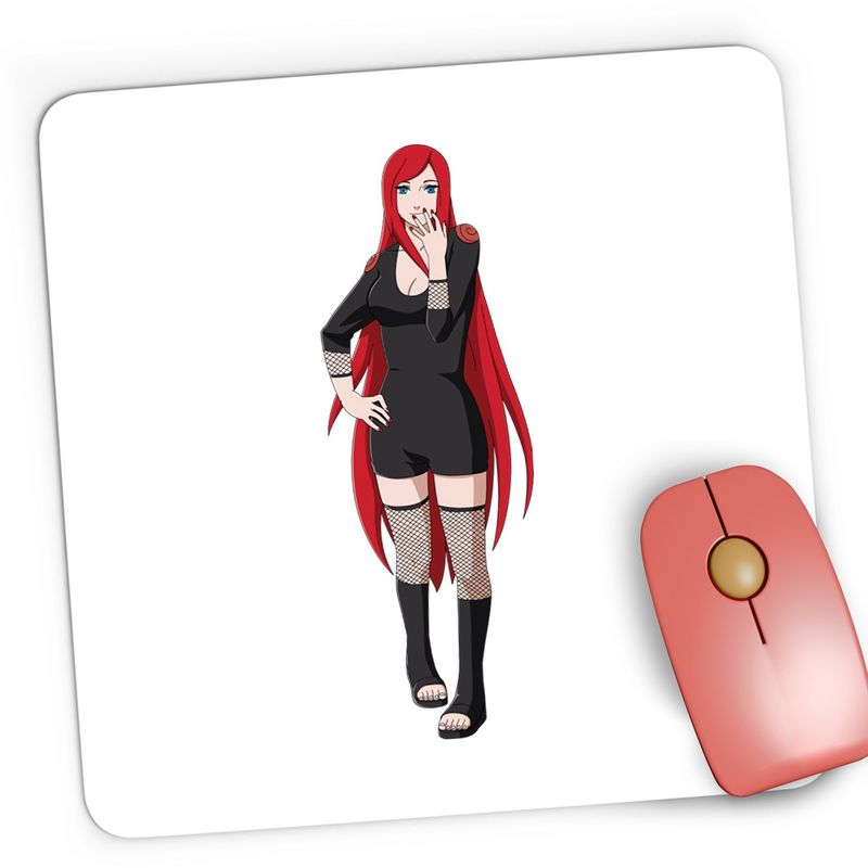 PC, gaming si accesorii - Periferice PC - Mousepad - Mousepad Gaming Naruto Uzumaki Kushina Anime Girl Manga, 21x19 cm - Infinity.ro