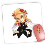 PC, gaming si accesorii - Periferice PC - Mousepad - Mousepad Gaming Demon Slayer Kyojuro Rengoku Cool, 21x19 cm - Infinity.ro
