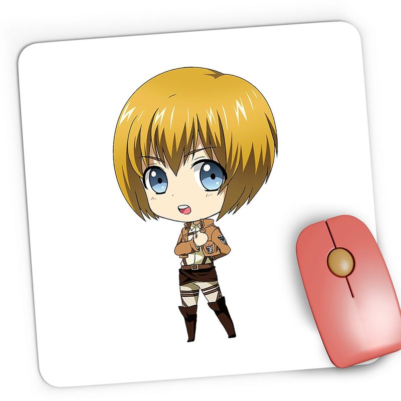 PC, gaming si accesorii - Periferice PC - Mousepad - Mousepad Gaming Attack on Titan Armin Arlert Anime Manga, 21x19 cm - Infinity.ro