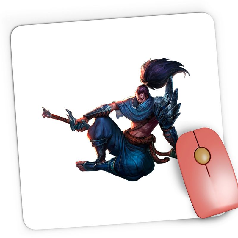 PC, gaming si accesorii - Periferice PC - Mousepad - Mousepad Gaming Yasuo Unforgiven League of Legends LoL Game, 21x19 cm - Infinity.ro