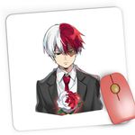 PC, gaming si accesorii - Periferice PC - Mousepad - Mousepad Gaming Anime Superhero Todoroki Hero Academia, 21x19 cm - Infinity.ro
