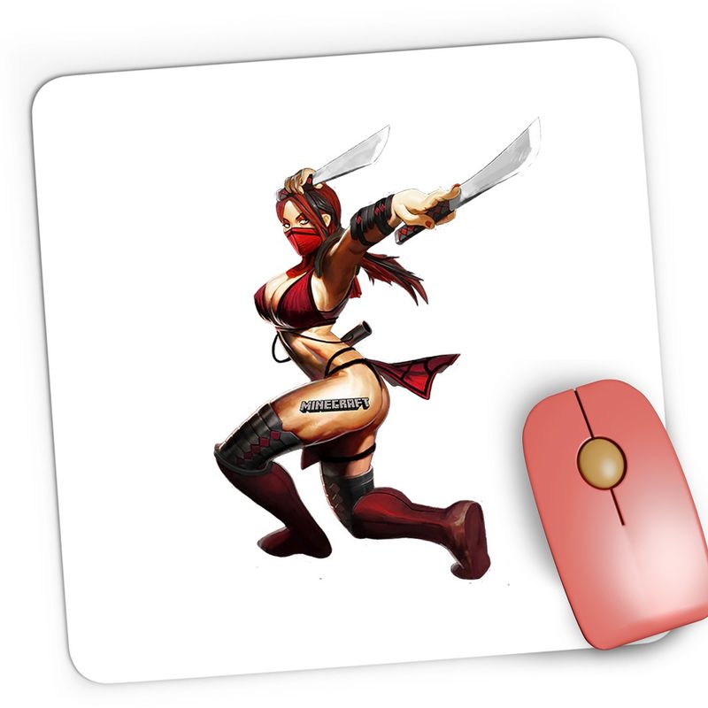 PC, gaming si accesorii - Periferice PC - Mousepad - Mousepad Gaming Mortal Kombat Minecraft Game World, 21x19 cm - Infinity.ro