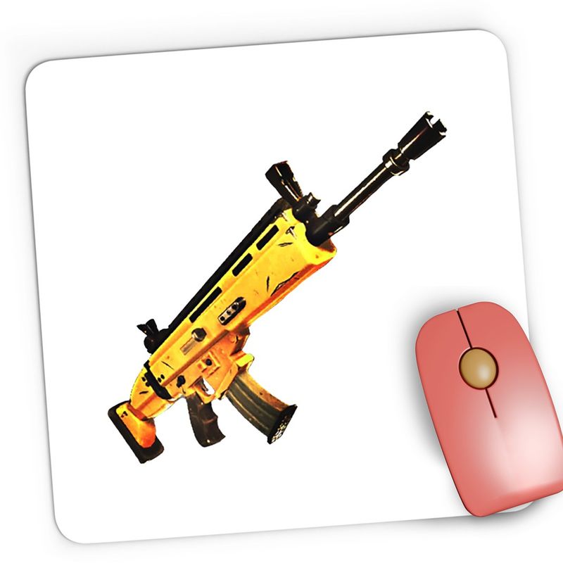 PC, gaming si accesorii - Periferice PC - Mousepad - Mousepad Gaming Scar Fortnite Gun Battle Royale, 21x19 cm - Infinity.ro