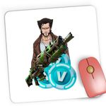 PC, gaming si accesorii - Periferice PC - Mousepad - Mousepad Gaming Wolverine Logan Fortnite VBucks Epic Gun, 21x19 cm - Infinity.ro