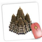 PC, gaming si accesorii - Periferice PC - Mousepad - Mousepad Gaming Age of Empires Rise of Rajas Prambanan Cladire Asia Templu, 21x19 cm - Infinity.ro