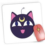 PC, gaming si accesorii - Periferice PC - Mousepad - Mousepad Gaming Sailor Moon Cat Luna Pisica Craciun, 21x19 cm - Infinity.ro