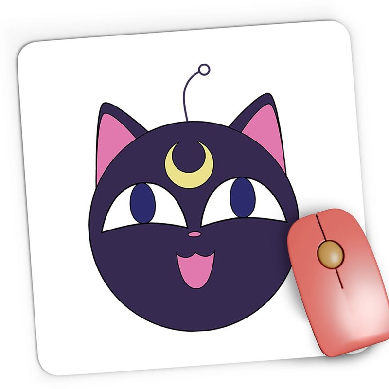 PC, gaming si accesorii - Periferice PC - Mousepad - Mousepad Gaming Sailor Moon Cat Luna Pisica Craciun, 21x19 cm - Infinity.ro