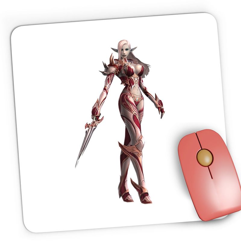 PC, gaming si accesorii - Periferice PC - Mousepad - Mousepad Gaming Lineage ll Bloody Elf Lady, 21x19 cm - Infinity.ro