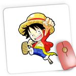 PC, gaming si accesorii - Periferice PC - Mousepad - Mousepad Gaming One Piece Monkey Luffy Palarie Paie Pescar, 21x19 cm - Infinity.ro