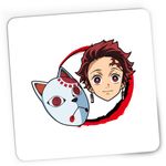 PC, gaming si accesorii - Periferice PC - Mousepad - Mousepad Gaming Demon Slayer Tanjiro Kamado Masca Japoneza, 21x19 cm - Infinity.ro