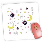 PC, gaming si accesorii - Periferice PC - Mousepad - Mousepad Gaming Sailor Moon Luna Iepuras Stele, 21x19 cm - Infinity.ro