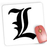 PC, gaming si accesorii - Periferice PC - Mousepad - Mousepad Gaming Death Note L Detectiv Politist Anime Manga, 21x19 cm - Infinity.ro