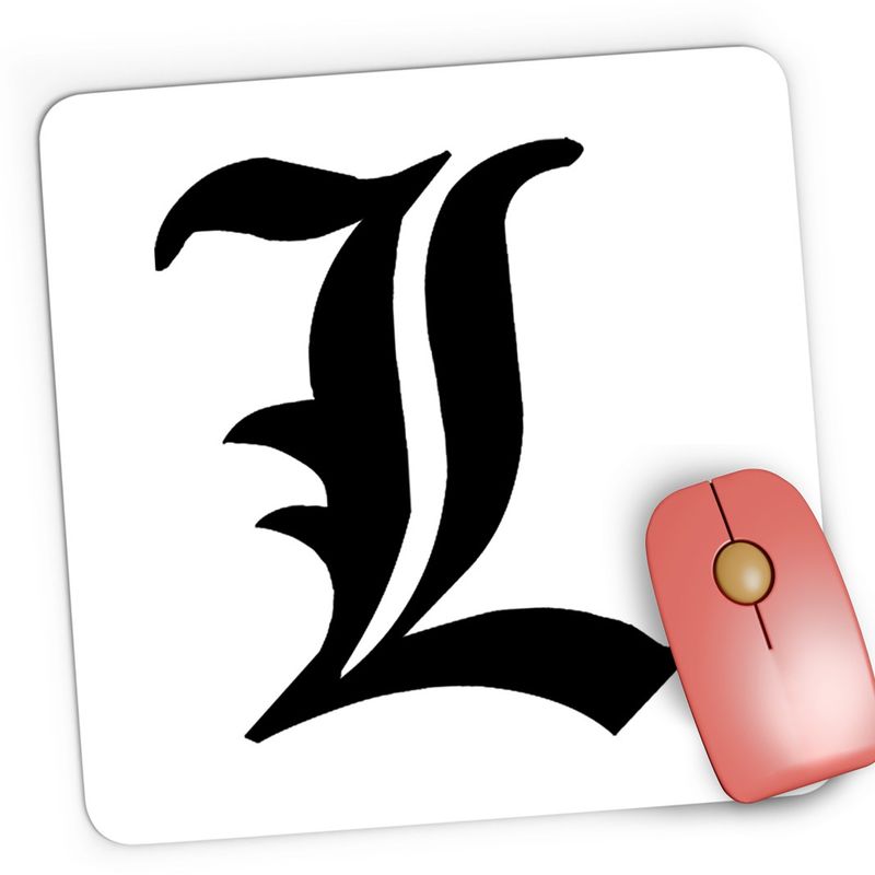PC, gaming si accesorii - Periferice PC - Mousepad - Mousepad Gaming Death Note L Detectiv Politist Anime Manga, 21x19 cm - Infinity.ro