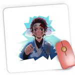 PC, gaming si accesorii - Periferice PC - Mousepad - Mousepad Gaming Demon Slayer Tanjiro Kamado Fantasy Manga, 21x19 cm - Infinity.ro